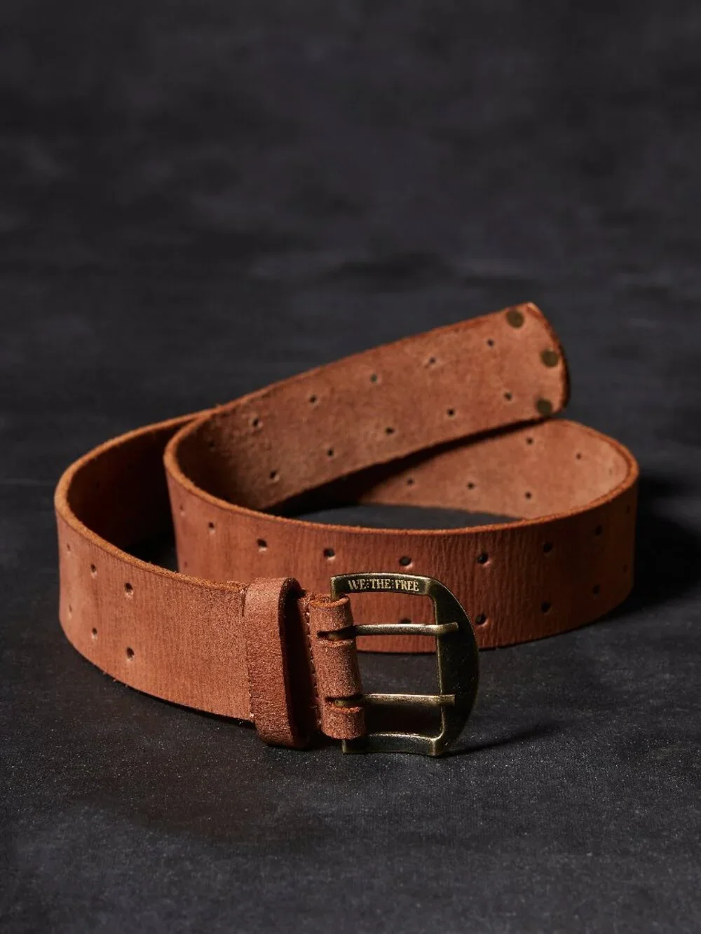 🆕 FREE PEOPLE We The Free Double Cross Belt / Cognac